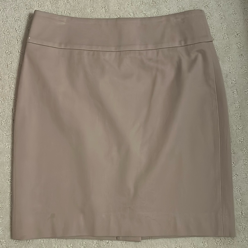 J.Crew pencil skirt, size 4, beige, zip closure in back fully lined,cotton blend